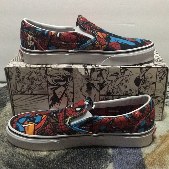 Vans x Marvel Spiderman Classic Slip Womens Shoes - Picture 3 of 7